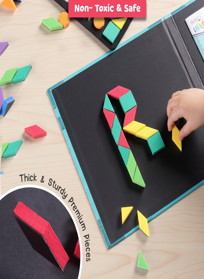 FIRSTCRY INTELLISKILLS لعبة أحجية مغناطيسية قابلة للطي من إنتليسكلز بريميوم شيب-إت، أكثر من 150 نمطًا و44 شكلًا إسفنجيًا، لعبة مونتيسوري تعليمية للأطفال في مرحلة ما قبل المدرسة من عمر 4 سنوات فما فوق، لعبة أحجية محمولة للأطفال، هدية عيد ميلاد - Image 4